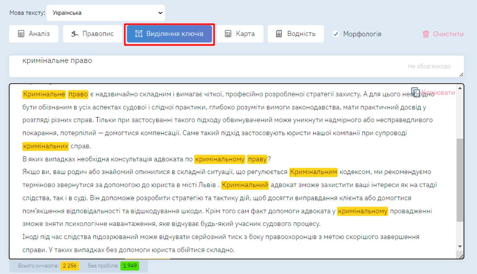 тошнотність тексту