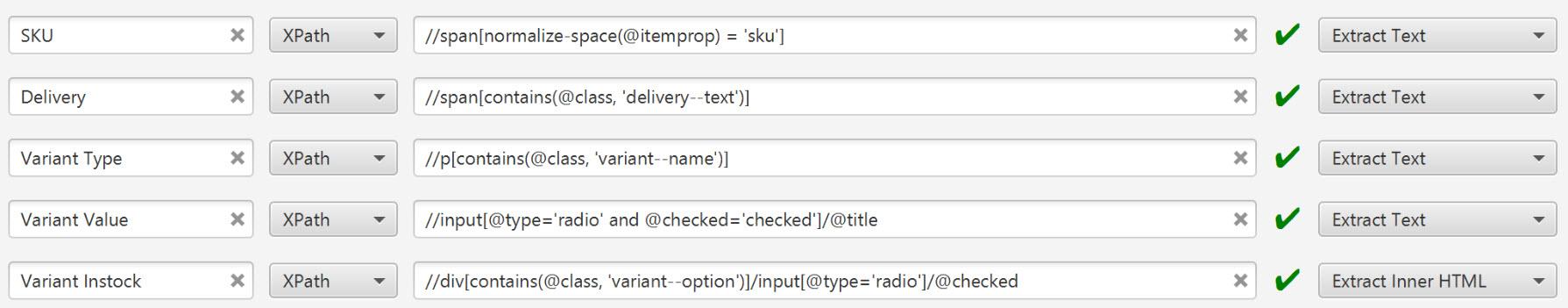 функция извлечения screaming frog xpath
