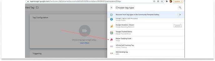 У Google Tag Manager просто оберіть відповідний тег